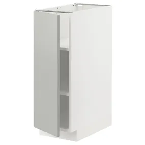 IKEA METOD МЕТОД, напольный шкаф с полками, белый / светло-серый, 30x60 см 495.391.74 фото
