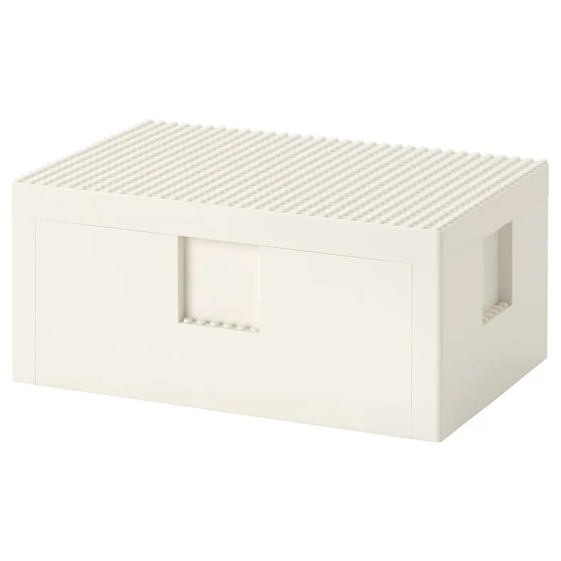 IKEA BYGGLEK БЮГГЛЕК, LEGO® контейнер с крышкой, белый, 26x18x12 см 503.721.87 фото №1