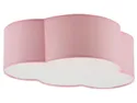 BRW Плафон Cloud 2-точковий тканинний рожевий 078014 фото thumb №1
