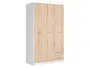 BRW Шкаф трехдверный Nepo Plus 118 см с ящиками белый/дуб сонома, белый/сонома дуб SZF3D2S-BI/DSO фото