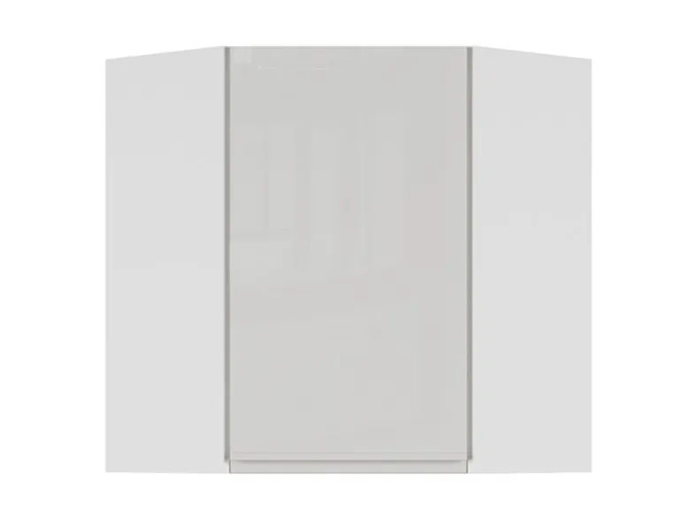BRW Угловой верхний кухонный шкаф Sole 60 см левый светло-серый глянец, альпийский белый/светло-серый глянец FH_GNWU_60/72_L-BAL/XRAL7047 фото №1