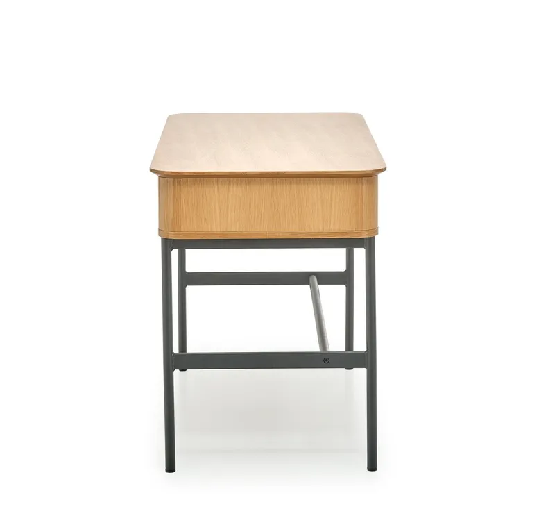 Письмовий стіл HALMAR SMART b-1 117x58 см, дуб натуральний/чорний фото №3
