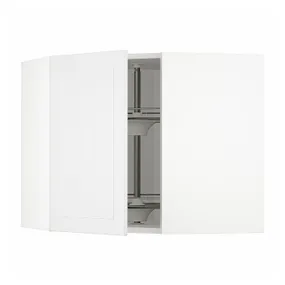 IKEA METOD МЕТОД, кутова навісна шафа, обертова, білий / стенсундський білий, 68x60 см 394.092.05 фото