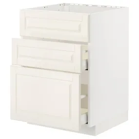 IKEA METOD МЕТОД / MAXIMERA МАКСИМЕРА, шкаф д / варочн панели / вытяжка / ящик, белый / бодбинские сливки, 60x60 см 294.776.00 фото