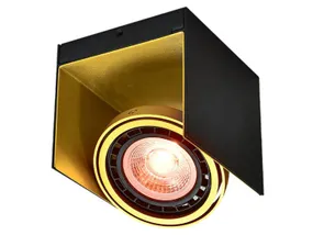 BRW Стельовий металевий чорно-золотий світильник Verso 079912 фото