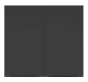 BRW Кухонный верхний шкаф Sole L6 80 см двухдверный черный матовый, черный/черный матовый FM_GC_80/72_L/P-CA/CAM фото