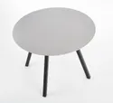 Круглий стіл кухонний HALMAR BALROG 100x100 см, каркас - чорний, стільниця - світло-сіра фото thumb №4
