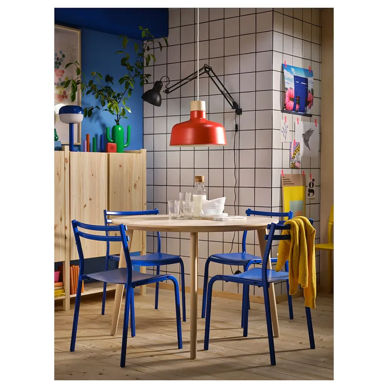 IKEA BUNKEFLO БУНКЕФЛО, підвісний світильник, червоний / береза, 36 см 205.591.72 фото №5