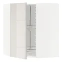 IKEA METOD МЕТОД, кутова навісна шафа, обертова, білий / Ringhult світло-сірий, 68x80 см 591.428.04 фото thumb №1