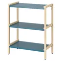 IKEA EKENABBEN, открытый книжный шкаф, осина/голубой, 70x34x86 см 405.963.95 фото thumb №1