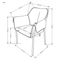 Кухонний стілець HALMAR K522 сірий фото thumb №18