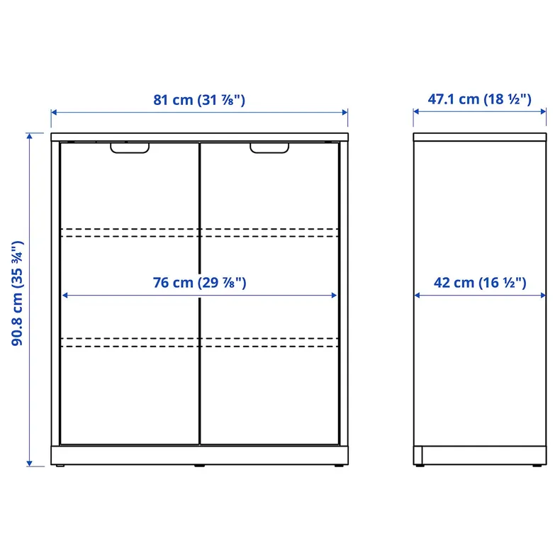 IKEA TONSTAD ТОНСТАД, шафа з дверцятами, вершки, 81x47x91 см 904.887.13 фото №6