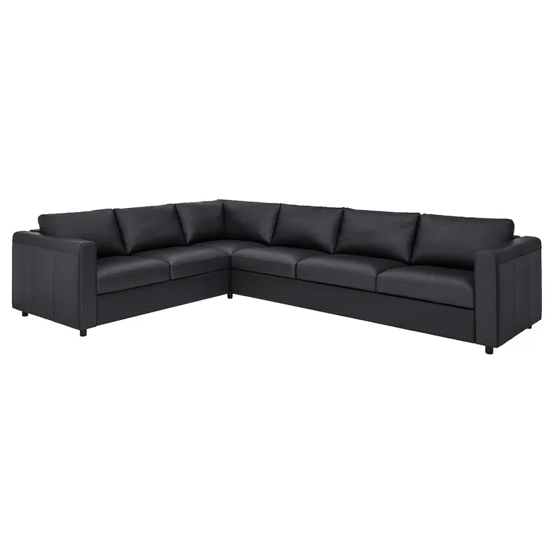 IKEA VIMLE ВІМЛЕ, кутовий диван, 5-місний, Гранн/Бомстад чорний 693.067.48 фото №1