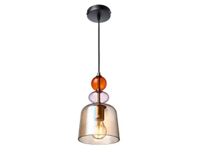 BRW Подвесной светильник Tropea 16 см из стекла янтарного цвета 094590 фото