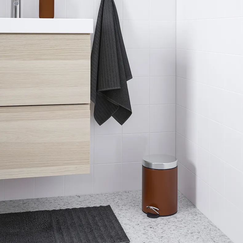 IKEA EKOLN ЕКОЛЬН, кошик для сміття, коричневий, 3 l 805.423.10 фото №2