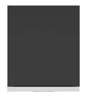 BRW Верхний кухонный шкаф Sole L6 60 см с вытяжкой правый черный матовый, черный/черный матовый FM_GOO_60/68_P_FL_BRW-CA/CAM/IX фото