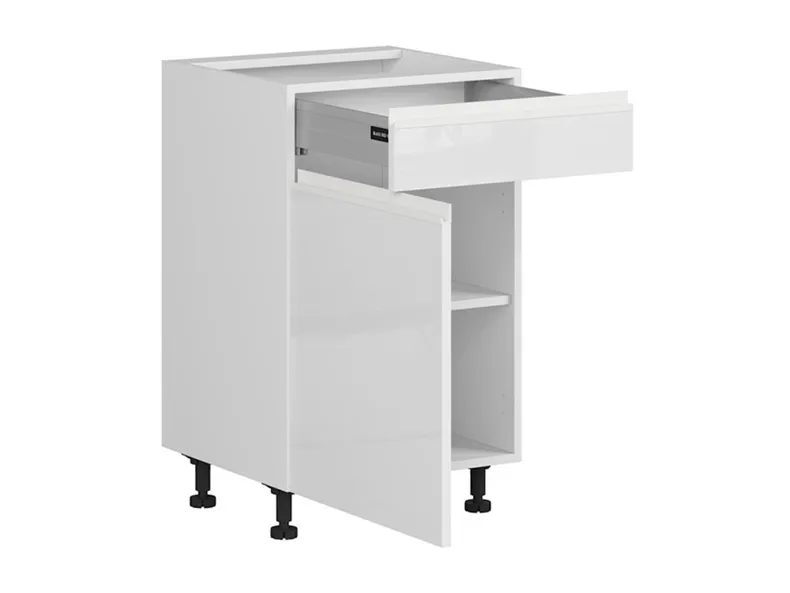 BRW Базовый шкаф Sole для кухни 50 см левый с ящиками бесшумного закрывания белый глянец, альпийский белый/глянцевый белый FH_D1S_50/82_L/STB-BAL/BIP фото №3