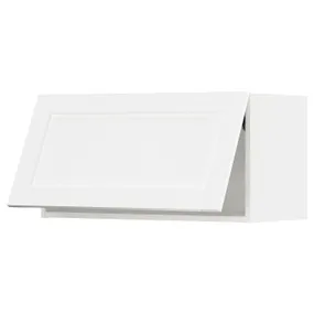 IKEA METOD МЕТОД, шафа навісна, горизонтальна, білий Енкопінг / білий імітація дерева, 80x40 см 294.734.90 фото