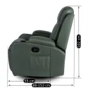 Масажне крісло MEBEL ELITE BOX, екошкіра: зелений фото thumb №17