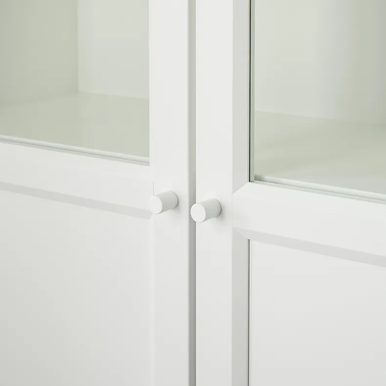 IKEA BILLY БИЛЛИ / OXBERG ОКСБЕРГ, стеллаж / панельные / стеклянные двери, белый, 160x30x202 см 792.807.24 фото №5