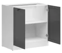 BRW Junona Line базовый шкаф для кухни 80 см двухдверный графит, белый/графит D2D/80/82_BBL-BI/GF фото thumb №3
