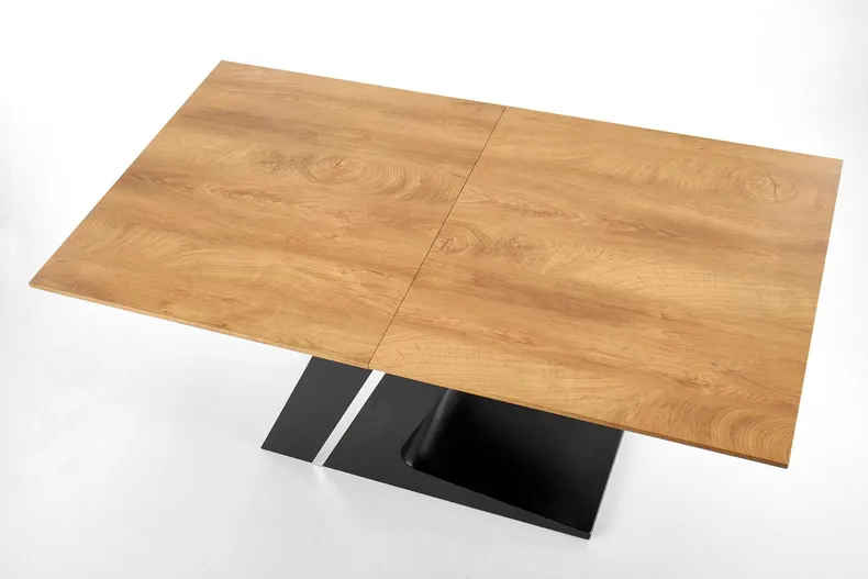 Кухонний стіл розкладний HALMAR FERGUSON 160-220x90 см, стільниця - натуральний дуб, ніжки - чорні фото №12