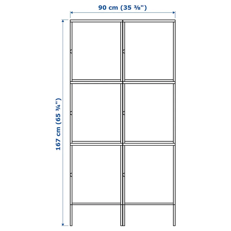 IKEA HÄLLAN ХЕЛЛАН, комбінація д/зберіган з дверцятами, білий, 90x47x167 см 892.493.99 фото №6