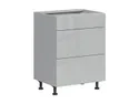 BRW Кухонный базовый шкаф Top Line 60 см с выдвижными ящиками серый глянец, серый гранола/серый глянец TV_D3S_60/82_2SMB/SMB-SZG/SP фото thumb №2