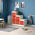 IKEA TROFAST ТРУФАСТ, комбинация д / хранения, белый / оранжевый, 99x44x94 см 493.355.39 фото thumb №2