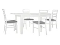BRW Комплект: стол 140-180х80 см + 2 стула BRW BRYK 2, серый/белый STO/BRYK2_4MAR/POZ/2-BAL/TX098 фото thumb №3