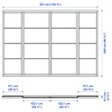 IKEA SKYTTA СКЮТТА / SVARTISDAL СВАРТИСДАЛЬ, дверь раздвижная, комбинация, чёрная / белая бумага, 351x240 см 694.240.49 фото thumb №2