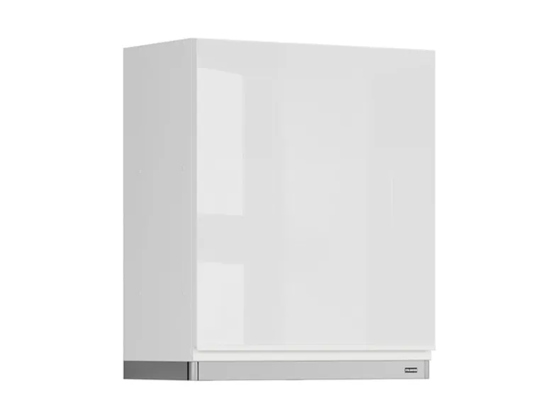BRW Верхний кухонный шкаф Sole 60 см с вытяжкой слева белый глянец, альпийский белый/глянцевый белый FH_GOO_60/68_L_FL_BRW-BAL/BIP/IX фото №2