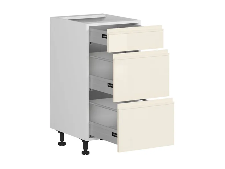 BRW Кухонный шкаф Sole 40 см с выдвижными ящиками с мягким закрыванием магнолия глянец, альпийский белый/магнолия глянец FH_D3S_40/82_2STB/STB-BAL/XRAL0909005 фото №3