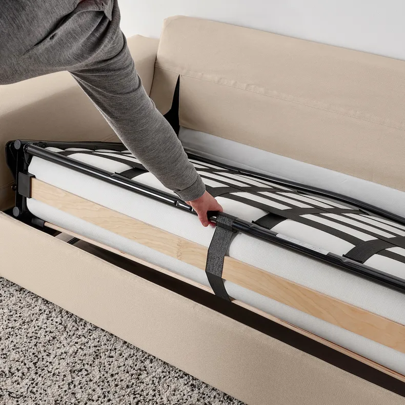 IKEA VIMLE ВІМЛЕ, 2-місний диван-ліжко, з широкими підлокітниками / ХАЛЛАРП бежевий 595.370.42 фото №6