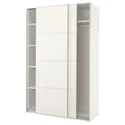IKEA PAX ПАКС / MEHAMN МЕХАМН, гардероб, белый / 2стр белый, 150x66x236 см 894.297.86 фото thumb №1