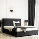 Кровать двуспальная MEBEL ELITE ANDRE, 160x200 см, Черный фото thumb №3