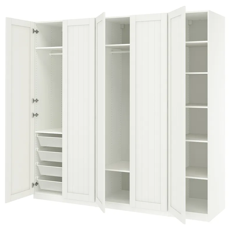 IKEA PAX ПАКС / GULLABERG ГУЛЛАБЕРГ, гардероб, комбинация, белый/белый, 250x60x236 см 795.615.78 фото №1