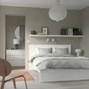 IKEA MALM МАЛЬМ, каркас кровати с матрасом, белый / Вестерёй средней жесткости, 180x200 см 595.448.01 фото thumb №4