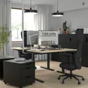 IKEA MITTZON МИТТЗОН, письменный стол, окл береза / черный, 120x60 см 195.258.47 фото thumb №2
