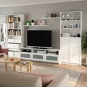 IKEA BILLY БИЛЛИ / BRIMNES БРИМНЭС, шкаф для ТВ, комбинация, белый, 340x41x202 см 693.986.20 фото thumb №2