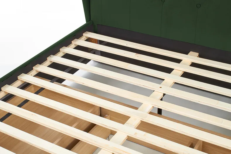 Двуспальная кровать с ящиками HALMAR SABRINA 160x200 см темно-зеленая фото №10