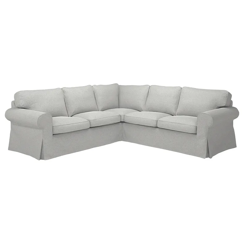 IKEA EKTORP ЕКТОРП, кутовий диван, 4-місний, Талміра біла/чорна 494.362.32 фото №1