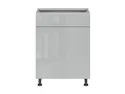 BRW Top Line кухонный базовый шкаф 60 см правый с ящиком серый глянцевый, серый гранола/серый глянец TV_D1S_60/82_P/SMB-SZG/SP фото thumb №1