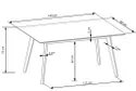 Столовий комплект HALMAR CORDOBA стіл + 4 стільці 120x80 см дуб фото thumb №3