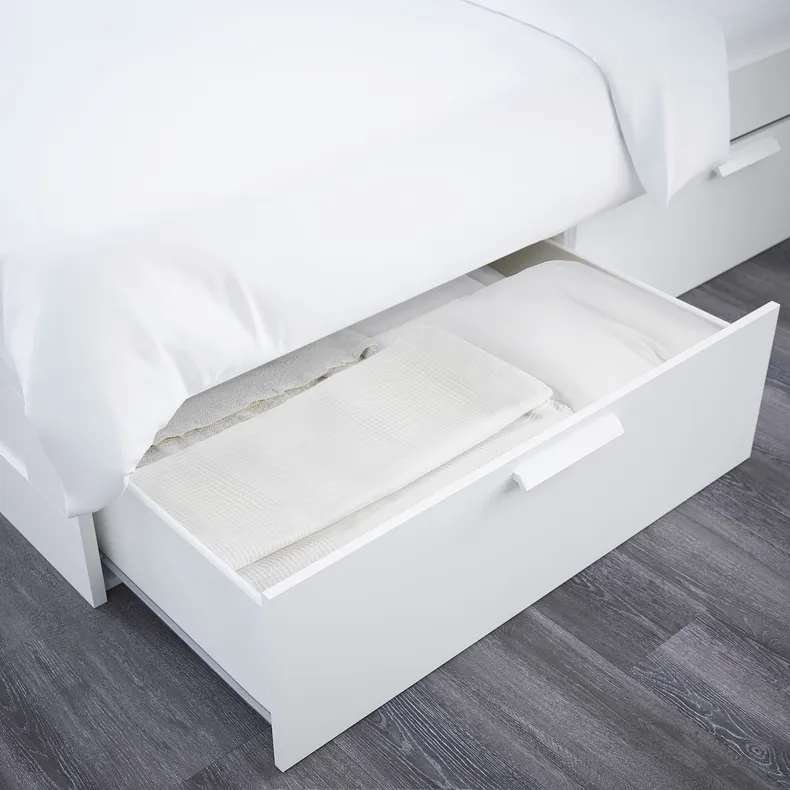 IKEA BRIMNES БРИМНЭС, каркас кровати с изголовьем, белый, 160x200 см 590.991.55 фото №7