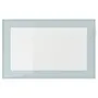 IKEA GLASSVIK ГЛАССВІК, скляні дверцята, світло-сіре / блакитне / прозоре скло, 60x38 см 604.887.76 фото