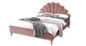 Двуспальная кровать SIGNAL SANTANA Velvet, Bluvel 52 - античный розовый, 160x200 фото thumb №1