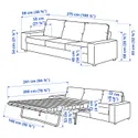 IKEA VIMLE ВІМЛЕ, 3-місний диван-ліжко, з широкими підлокітниками/Djuparp темно-зелений 795.372.77 фото thumb №2