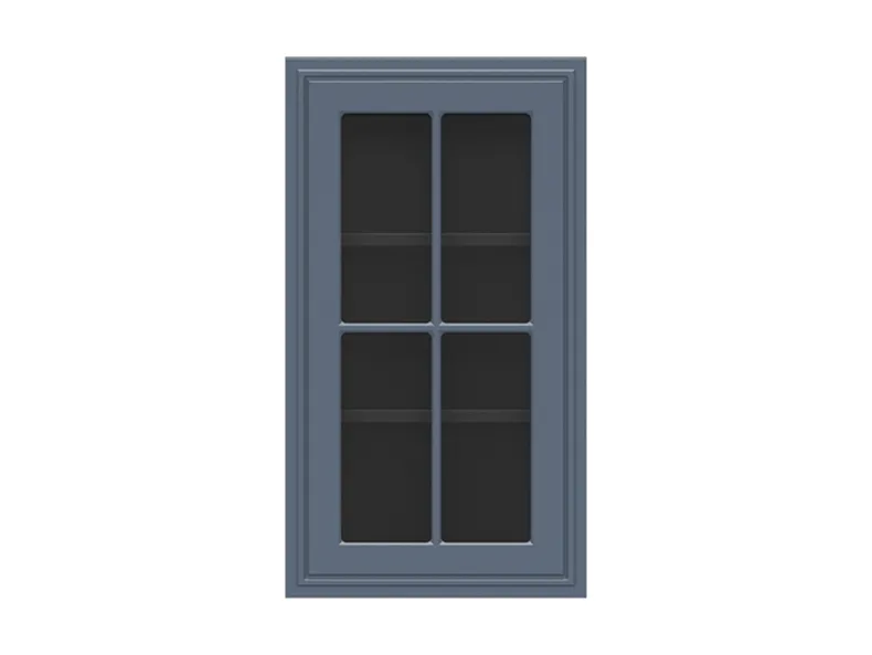 BRW Верхний кухонный шкаф Verdi 40 см левый с витриной mystic matt, черный/матовый FL_G_40/72_LV-CA/MIM фото №1
