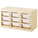 IKEA TROFAST ТРУФАСТ, комбинация д / хранения+контейнеры, Светлая сосна, окрашенная в белый / белый цвет, 93x44x52 см 195.332.15 фото thumb №1